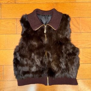 Faux Fur Vest with Zipper